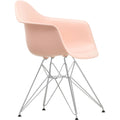 Eames Plastic Armchair Dar - 41 Pale Rose - Chrome Base - Matstolar - Charles & Ray Eames - Rosa - Metall/plast