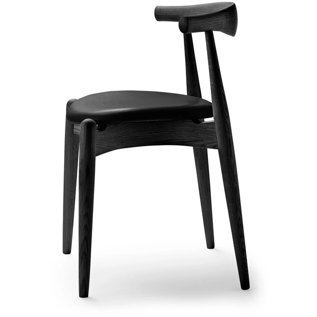 Photo of Carl Hansen - Ch20, Black lacquered oak, Leather group B Thor - 307 - Dining chairs - Hans J. Wegner - Black - Wood