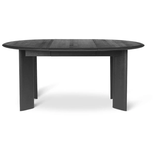 Photo of Bevel Table - Extendable X1 - Spisebord - Black Oiled Oak - Ø117 X H73 Cm