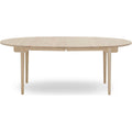 Ch339 dining table from Carl Hansen & Søn (oak, soap, pull-out for 4 plates incl. 4 wooden support legs in black)