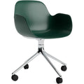 Thumbnail photo of Form Armchair Swivel 4w Alu - Kontorstol - Green / Aluminum - H79 X W56 X D52 X Sh44 Cm