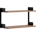 Thumbnail photo of New Works Wall Shelf - Hylde - 46 - Walnut / Black - H46 X W83.5 X D30.5 Cm