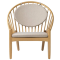 Thumbnail photo of Poul M. Volther Armchair - J166 Jørna - Black/beige