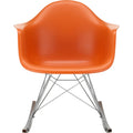 Eames Plastic Armchair Rar - 43 Rusty Orange - Chrome Base - Dark Maple - Matstolar - Charles & Ray Eames - Orange - Metall/trä/plast