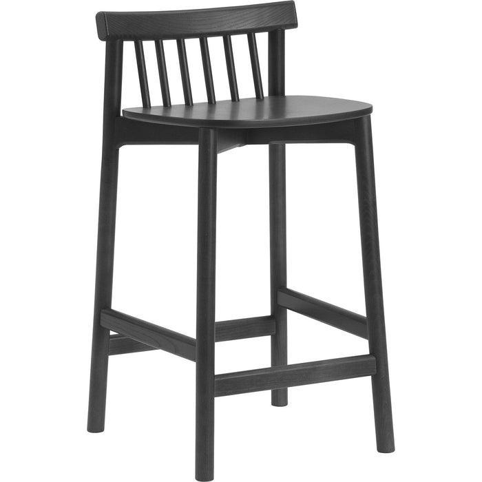 Photo of Pind Barstool 65 Cm - Barstol - Black Stained Ash - W44.5 X D45 X H81.5 Cm
