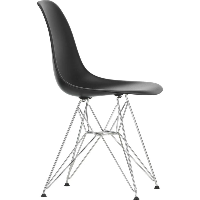 Photo of Eames Plastic Chair Dsr - 12 Deep Black - Chrome Base - Dining Chairs - Metal/plastic