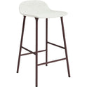 Form Bar Stool 65 Cm Full Upholstery Steel Brown Steel