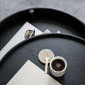 Turning Table White Oak/black Chrome - Småbord & Sidobord - Theresa Rand - Vit - Metall/trä