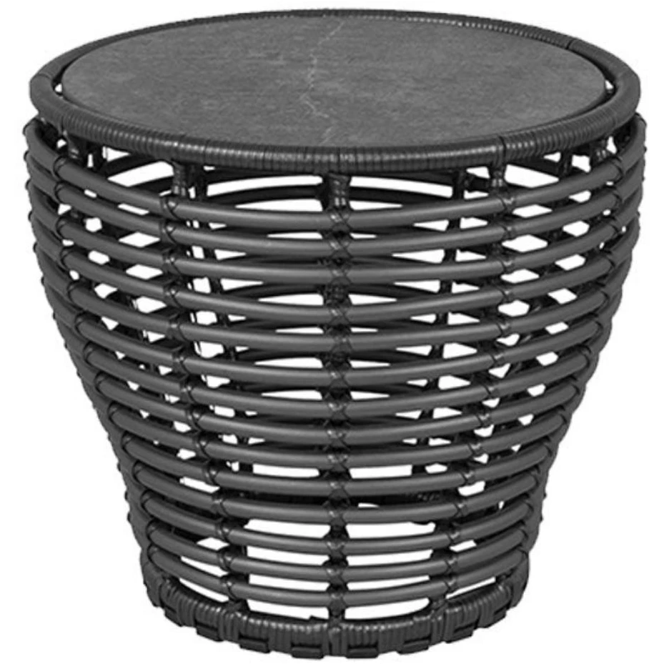 Basket Sofabord, Lille - Fossil Ceramic, Black