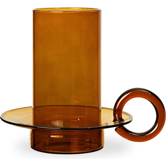 Photo of Luce Candle Holder - Lysestage - Amber - W14,5 X H14 X D17 Cm
