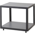 Thumbnail photo of Level Side Table, Lava Grey, Table Top: Teak - Coffee Table Outdoor - Bykato - Grey - Metal/Wood