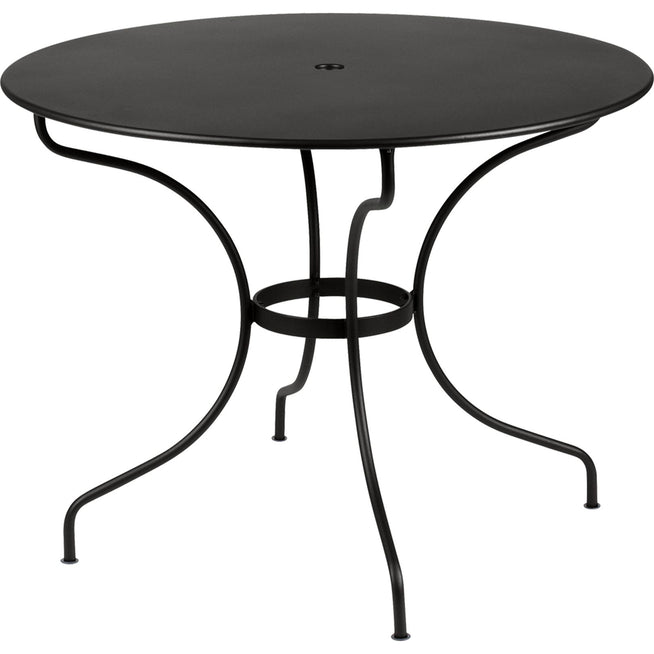 Photo of Opera Table Ø 96 cm, Liquorice - Matbord Utomhus - Studio Fermob - Svart - Metall