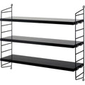 Thumbnail photo of String Pocket, Black stained Ash/black - Wall shelves - Nils Strinning - Wood-coloured, white - Metal/wood