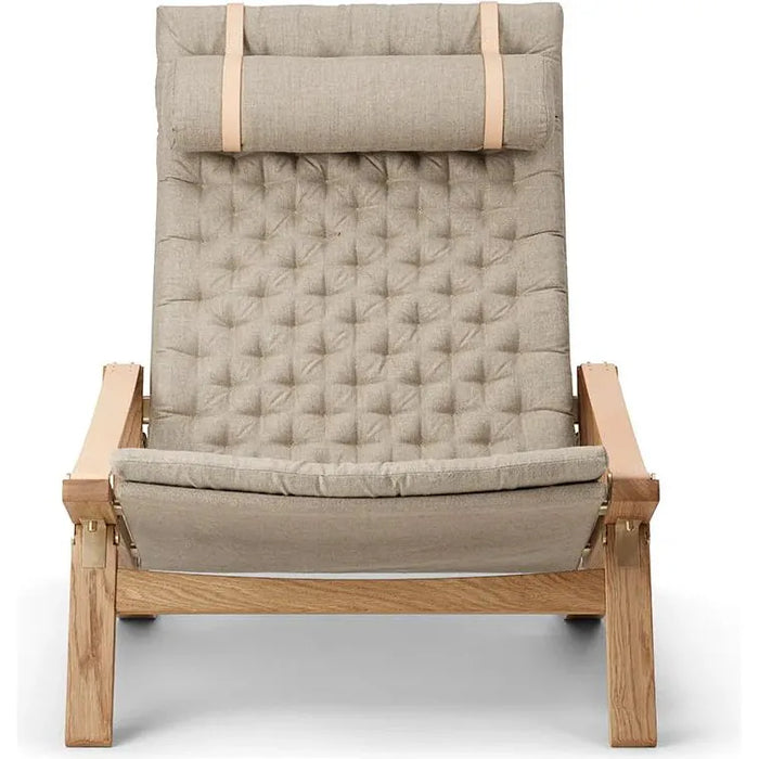 Photo of Fk10 Plico Armchair Fabric Canvas Natural White Oiled Oak