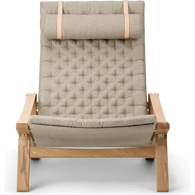 Photo of Fk10 Plico Armchair Fabric Canvas Natural White Oiled Oak
