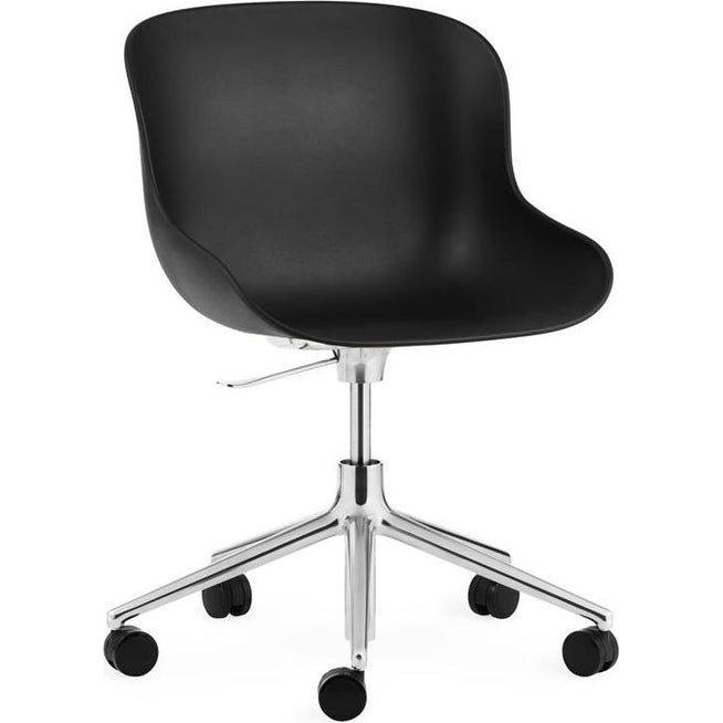 Photo of Hyg Chair Swivel frame 5w Gas lift - Office chair - Seat: Grey / Frame: Aluminium - L: 72.5 x D: 72.5 x H: 78/92 x Sh: 38/52 cm