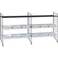 Thumbnail photo of String Headboard 85, Black, 2-pack - Shelving - Nils Strinning - Black - Metal