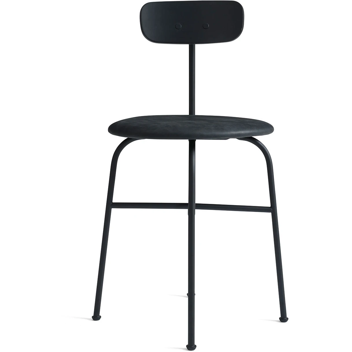 Afteroom Dining Chair 4 Legs, Black Steel - Dining Chairs - Afteroom - Black - Metal/Wood