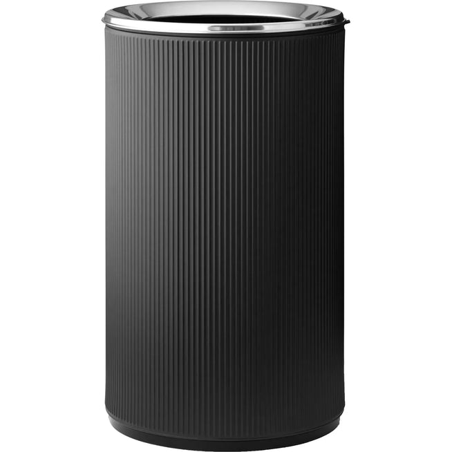 Photo of Vipp19 Waste Bin With Rim 60 L Black-stainless Steel