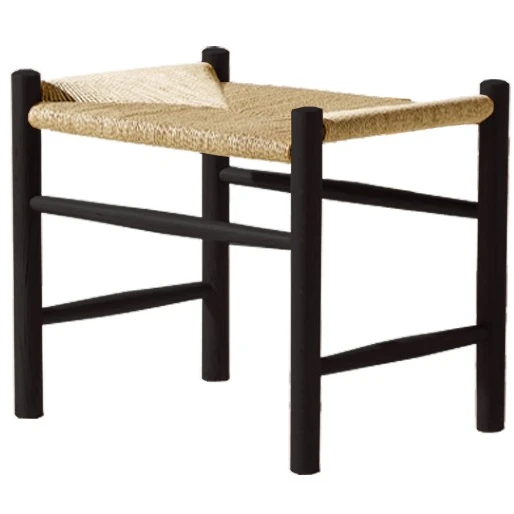 Photo of J16 Stool Natural-Black Lacquered Oak