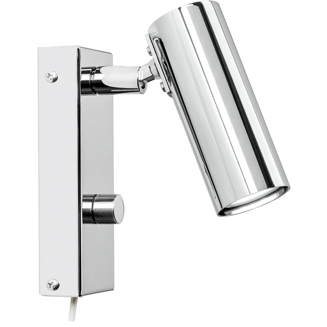 Photo of Puck Wall Lamp, Chrome, Cable - Bedside Lamps - Åke Hultgren - Silver