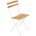 Thumbnail photo of Bistro Natural Chair, Cotton White - Garden chairs - White - Metal/wood
