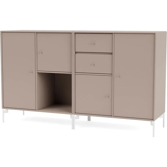 Photo of Couple Sideboard - Mushroom / Snow Legs - Sideboards - Peter J. Lassen - Beige - Mdf
