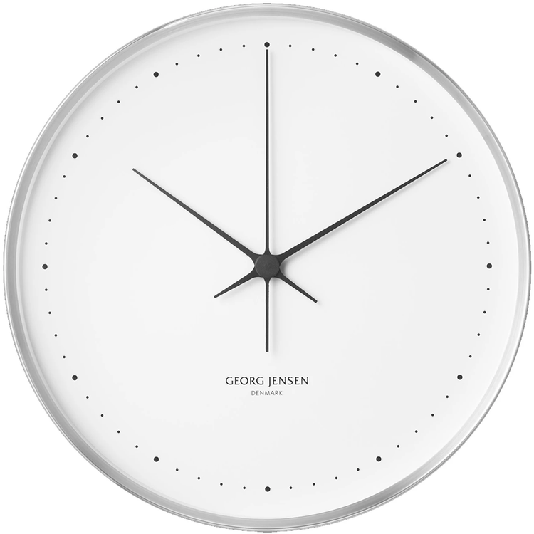 Photo of HK Clock Ø40 cm Steel & White - Clocks - Henning Leash - Silver