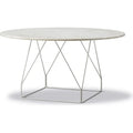 Thumbnail photo of JG Table 6568 By Jørgen Gammelgaard - Dining Table - Ivory Quartz / Polished Stainless Steel - Ø140 X H72 Cm