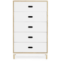 Thumbnail photo of Kabino Dresser - Chest of drawers - White / 5 drawers - L: 74.2 x D: 41 x H: 127 cm