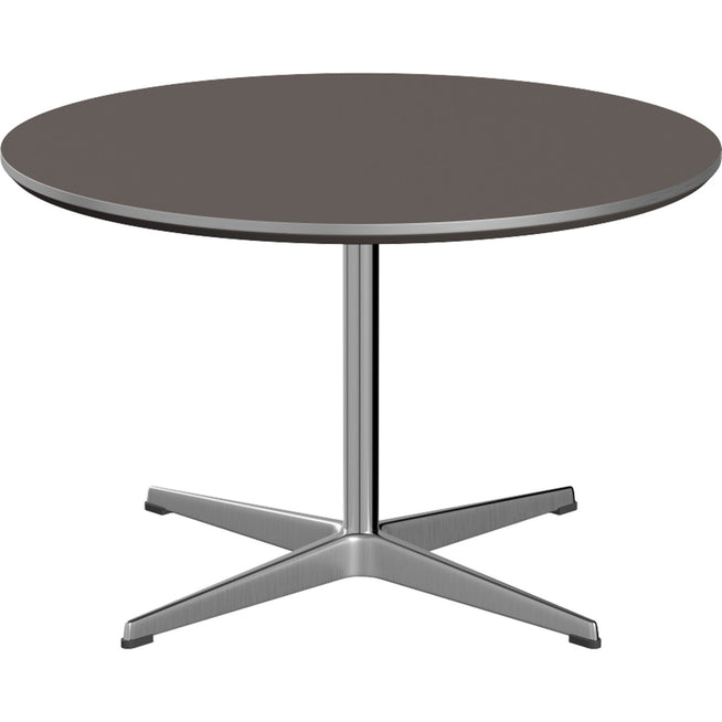 Photo of A222 Circular Coffee Table, Ø75 cm, Laminate, Grey - Coffee Table - Arne Jacobsen,piet Hein - Grey - Metal/Wood