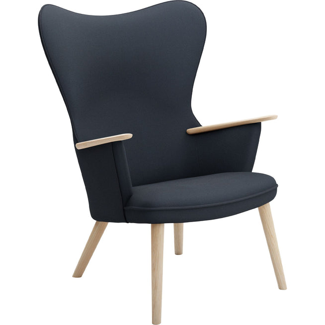 Photo of Ch78 Armchair - White Oiled Oak - Fabric Group 3 Fiord 0782 - Wood/Textile/Foam