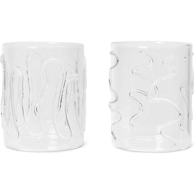 Photo of Doodle Glass - Set Of 2 - Glas - Tall - Ø7,5 X H9,5 (35 Cl)