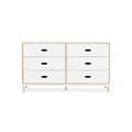 Thumbnail photo of Kabino Dresser - Chest of drawers - White / 6 drawers - L: 146.5 x D: 41 x H: 83 cm