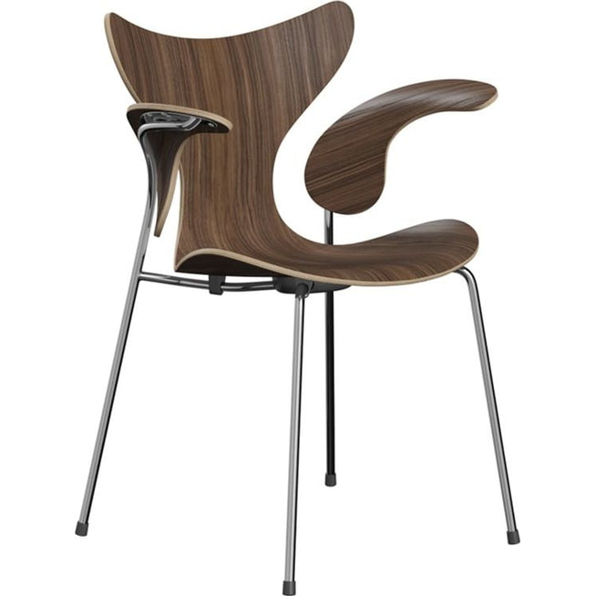 Photo of Liljan 3208 Karmstol Lacquered Walnut-chrome