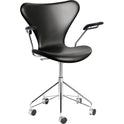 3217 Sjuan - Upholstery, Leather, Natural - Desk chairs - Arne Jacobsen - Beige