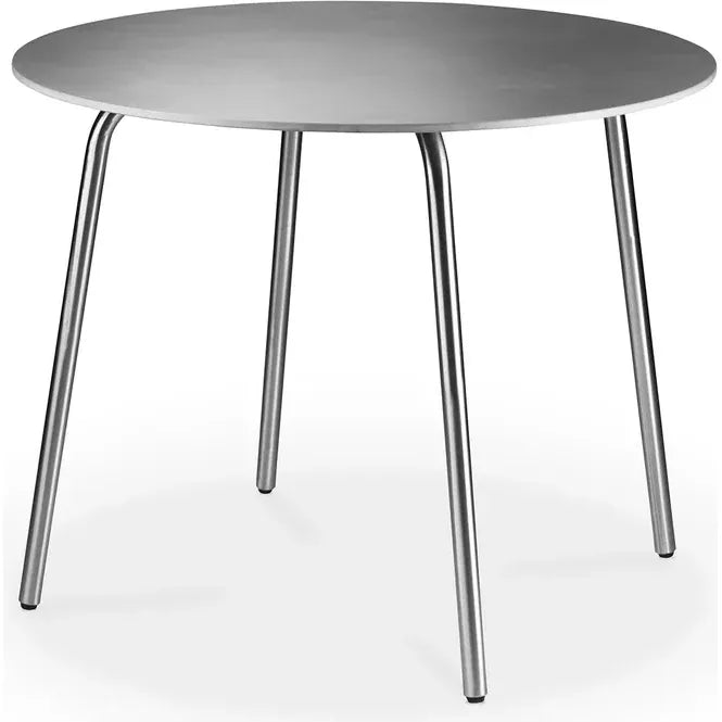 Photo of M21 Brick Garden Table Ø: 90 cm - Stainless Steel/Stone