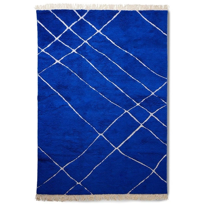 Photo of Hand-knotted wool rug cobalt 200x300cm - Ttk3089