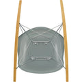 Thumbnail photo of Eames Plastic Armchair Rar - 24 Light Grey - Chrome Base - Golden Maple - Dining Chairs - Metal/wood/plastic