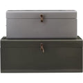 Thumbnail photo of Storage Boxes Set of 2 Green Grey