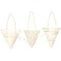 Thumbnail photo of Christmas Paper Cones - Set Of 3 - Juletræspynt - White - W10 X H15 X D10 Cm