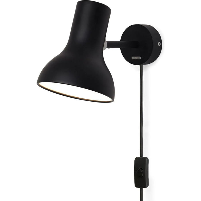Photo of Type 75 Mini Wall Lamp Jet Black With Cable - Excl. Led 10w E27 Ip20 - Bedside Lamps