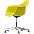 Eames Plastic Armchair Pacc - 34 Mustard - Castors Soft - Skrivbordsstolar - Charles & Ray Eames - Gul