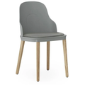 Thumbnail photo of Allez Stol Eg Polstret Ultra Leather  - Spisebordsstol - Grå - H: 79 X L: 45 X D: 50 X Sh: 45,5 Cm