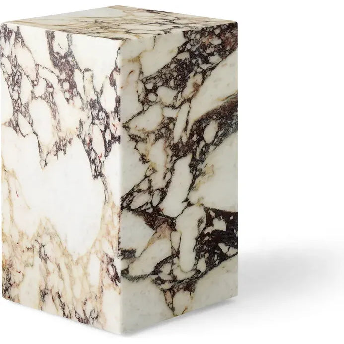 Plinth Tall Calacatta Viola Marble - Småbord & Sidobord - Norm Architects - Rosa - Sten