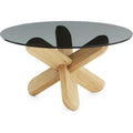 Thumbnail photo of Ding Coffee Table - Coffee Table - Clear Glass/Black - H40 x Ø75 cm