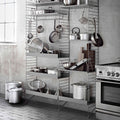 Thumbnail photo of String Metal Shelf, Low Edge 58x30, White - Shelving - Nils Strinning - White - Metal