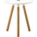 Thumbnail photo of Area Table/stool White, Teak Legs