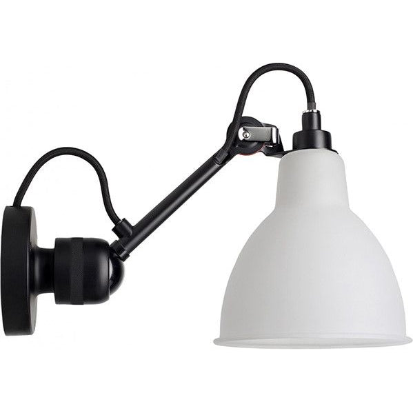 Photo of No. 304 Wall Lamp from Lampe Gras (black frame, frosted glass)