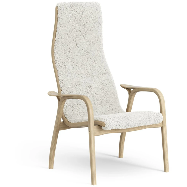 Photo of Lamini Children's Arm Chair Laquered Oak/sheep Skin